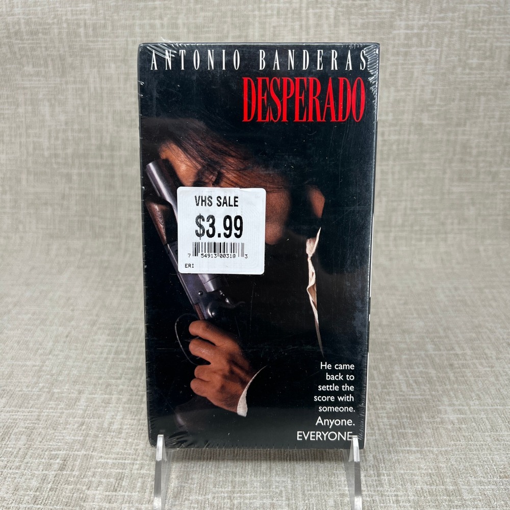 New Desperado VHS '95 Antonio Banderas Salma Hayek Robert Rodriguez Action Movie